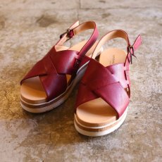 画像1: CROSS DESIGN HEEL STRAP SANDAL / 7.5 (1)