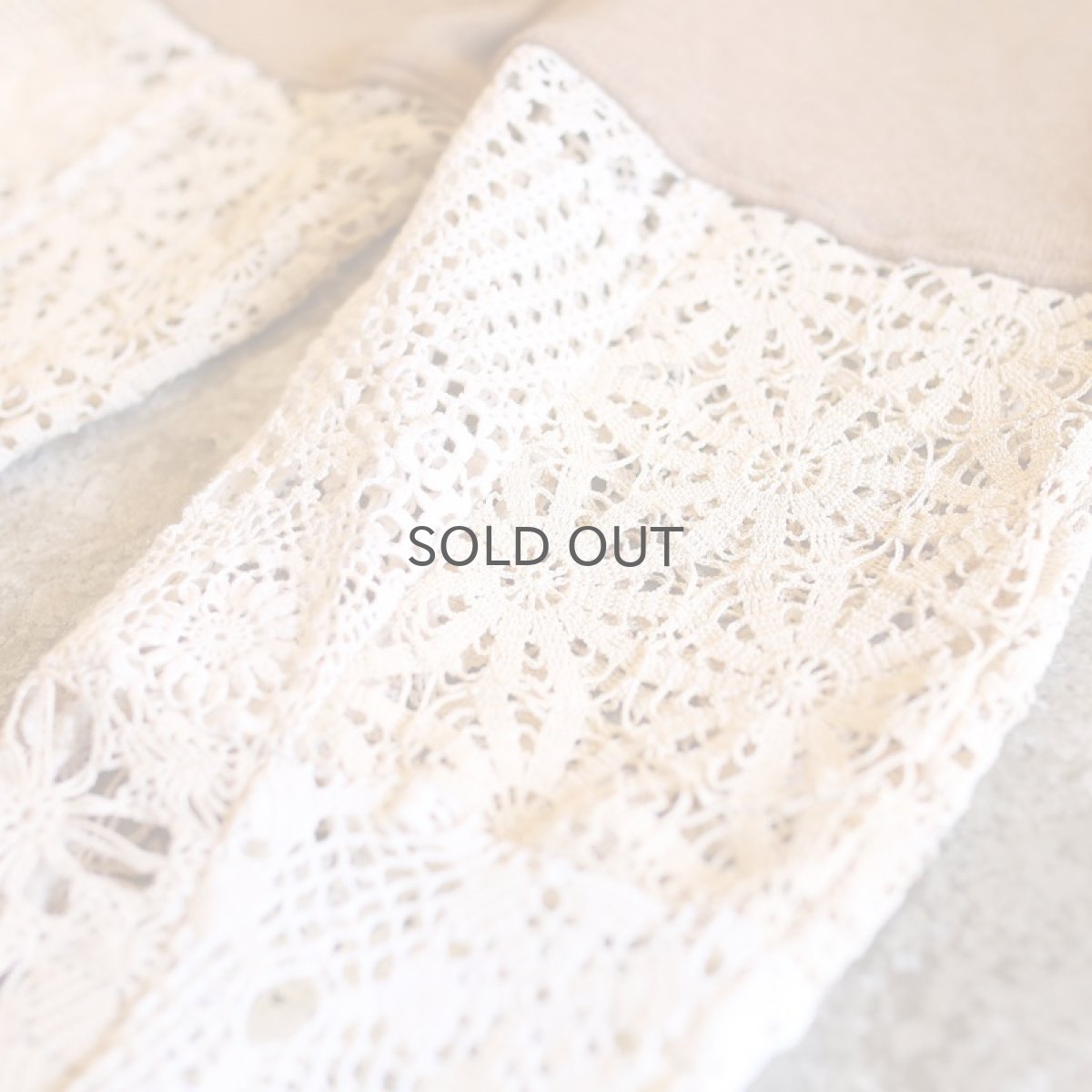 画像4: 【Wiz&Witch】VINTAGE LACE FLARE PANTS / W26~ (4)