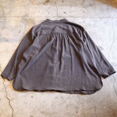 画像2: BUTTON DESIGN STAND COLLAR SHIRT / Ladies XL (2)