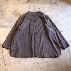 画像1: BUTTON DESIGN STAND COLLAR SHIRT / Ladies XL (1)