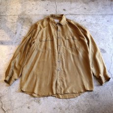 画像1: DESIGN L/S SILK OVER SHIRT / Ladies M (1)