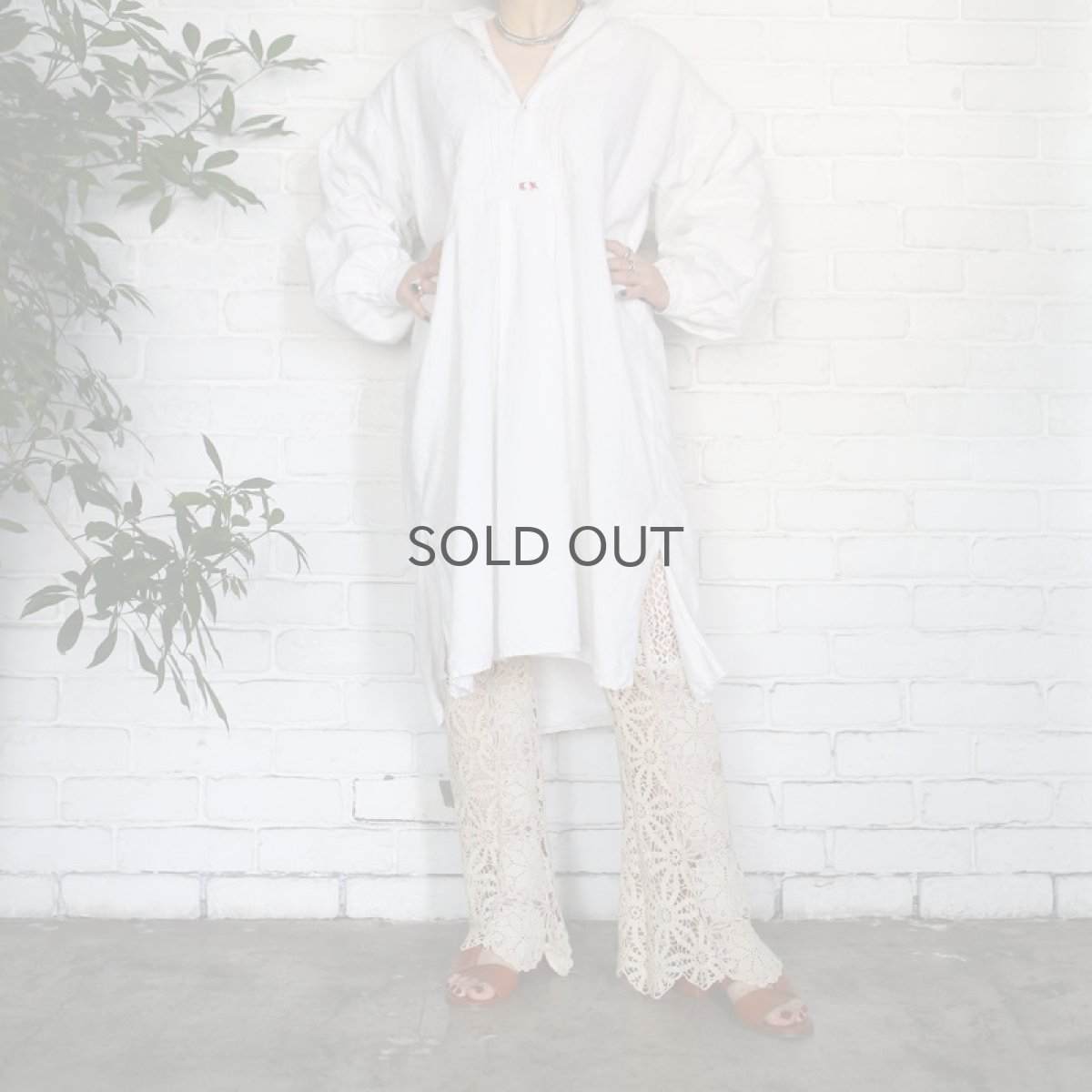 画像8: 【Wiz&Witch】VINTAGE LACE FLARE PANTS / W26~ (8)