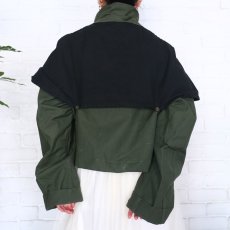 画像2: 【Wiz&Witch】VINTAGE FRENCH MILITARY 2TONE SHORT JACKET / OS (2)