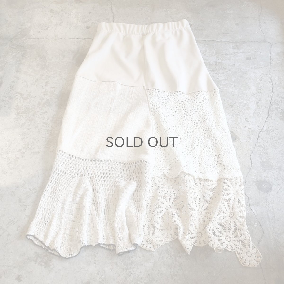 画像8: 【Wiz&Witch】VINTAGE LACE LONG SKIRT / W27~ (8)