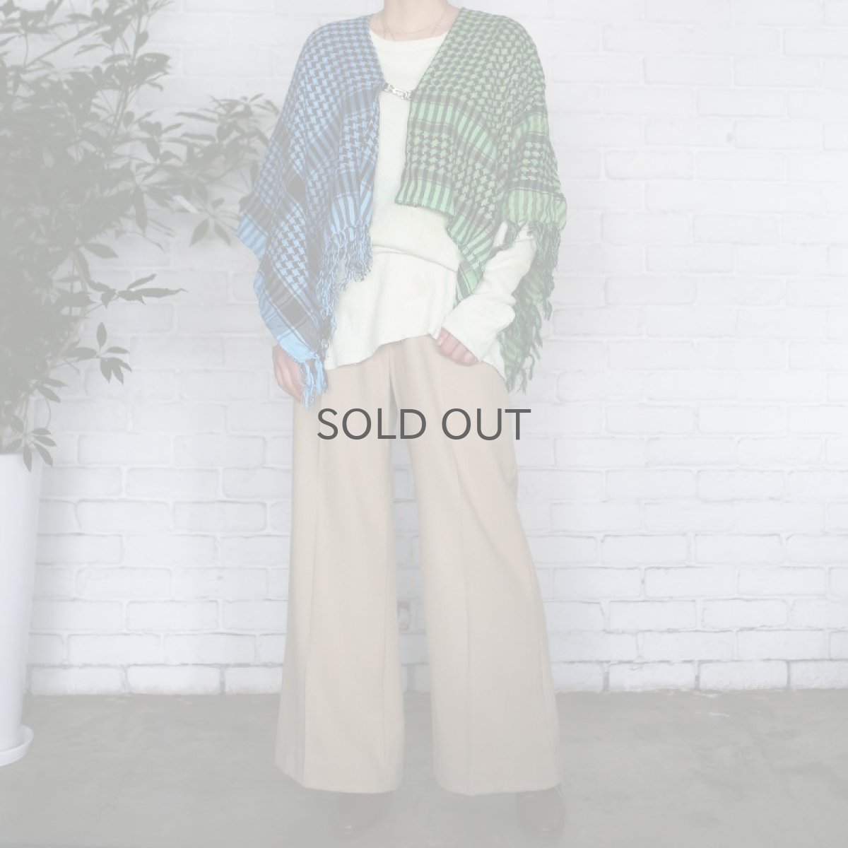 画像2: 【Wiz&Witch】"HOOK UP" AFGHAN PONCHO JACKET / FREE (2)