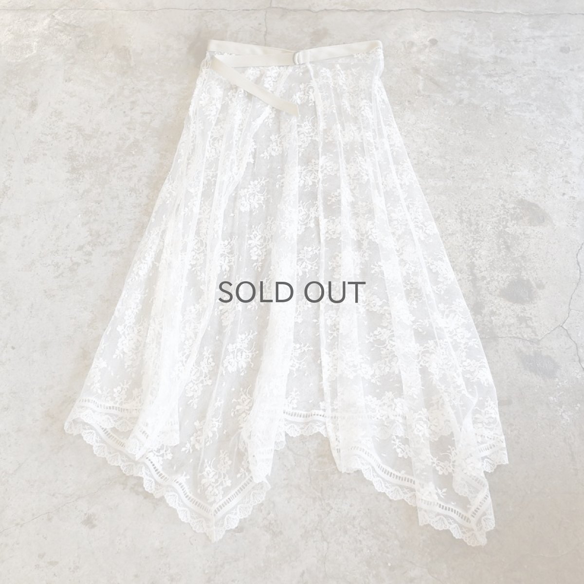 画像7: 【Wiz&Witch】VINTAGE LACE LAYERED WRAP SKIRT / FREE (7)