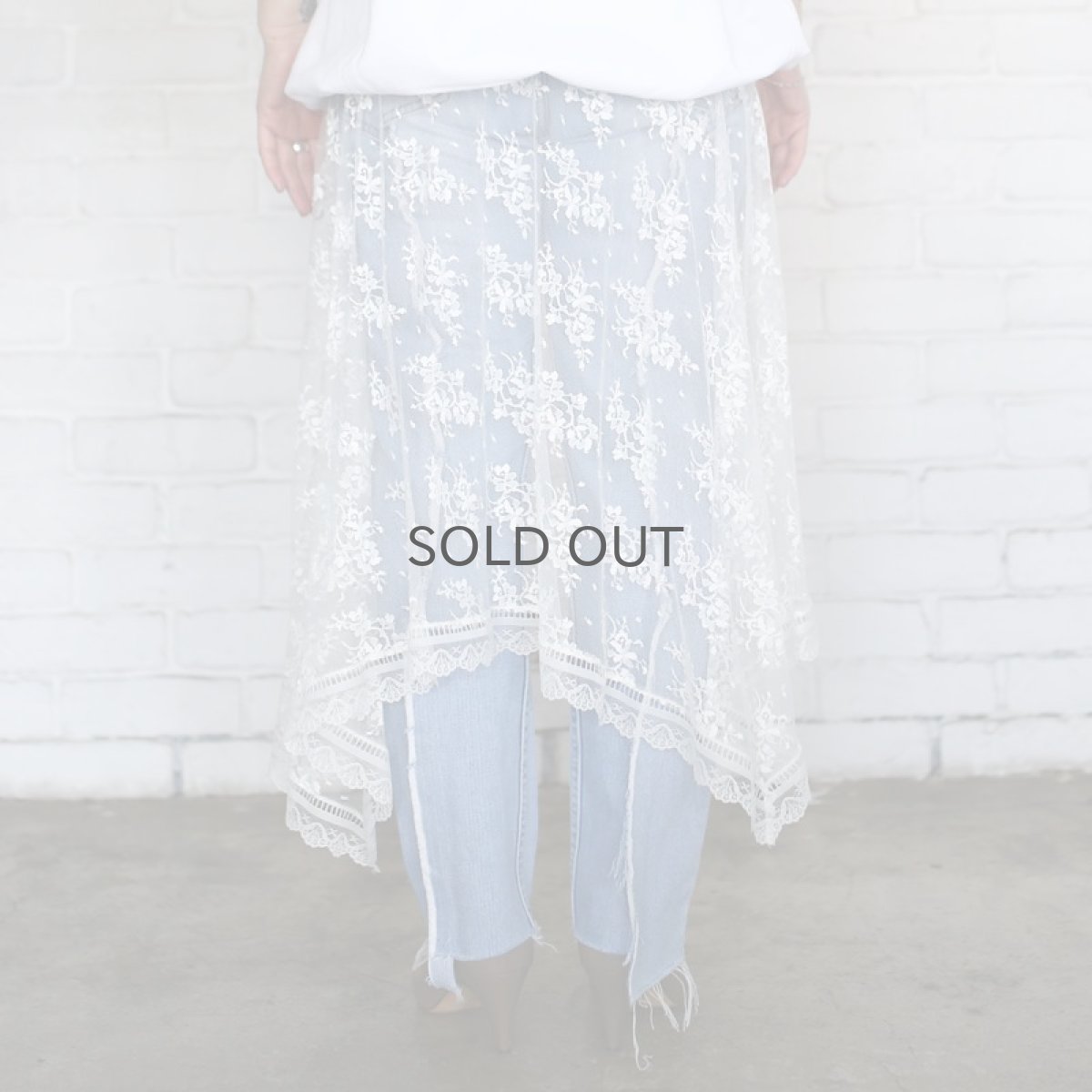画像3: 【Wiz&Witch】VINTAGE LACE LAYERED WRAP SKIRT / FREE (3)
