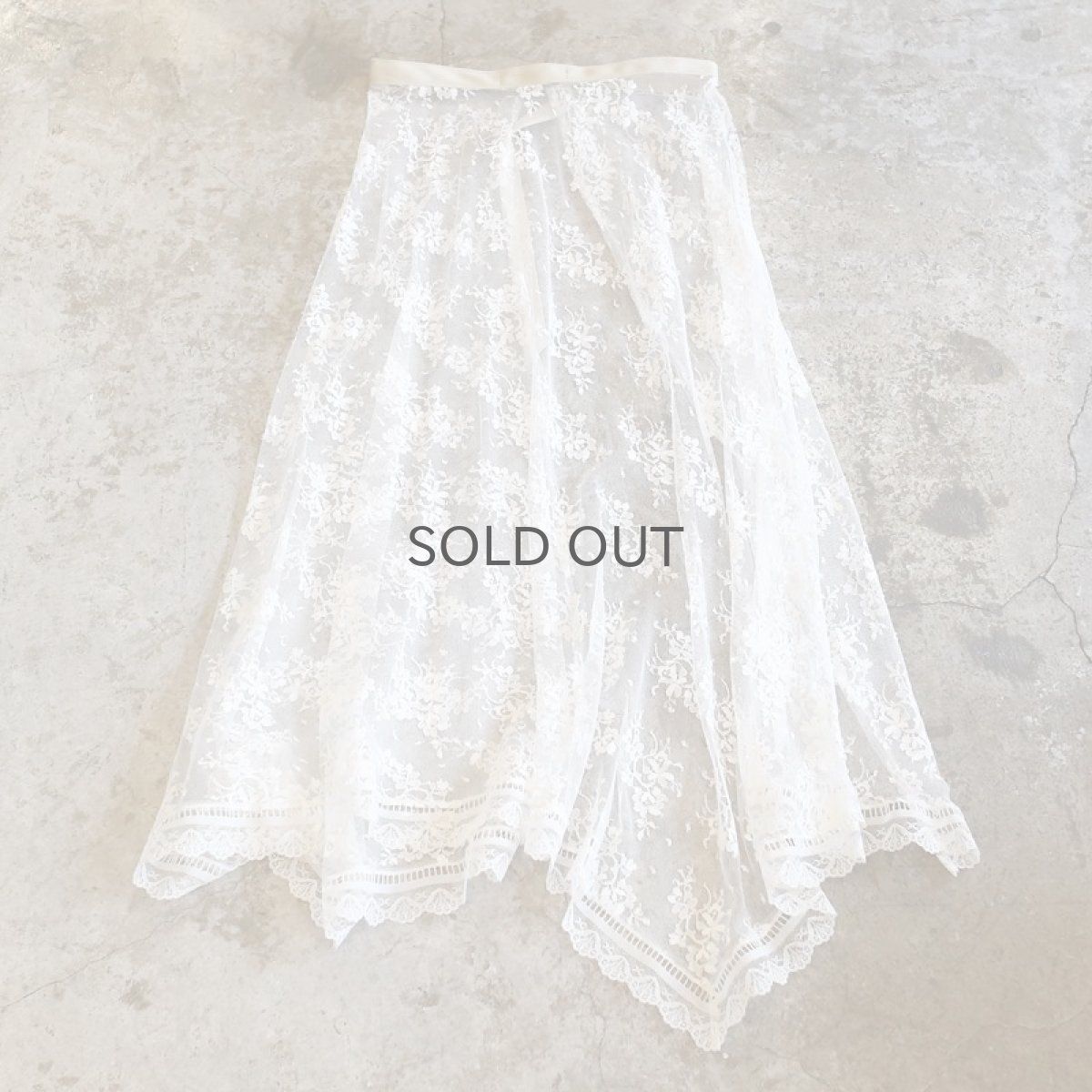 画像8: 【Wiz&Witch】VINTAGE LACE LAYERED WRAP SKIRT / FREE (8)