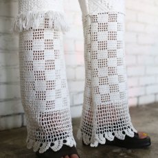 画像7: 【Wiz&Witch】VINTAGE LACE FLARE PANTS / FREE (7)