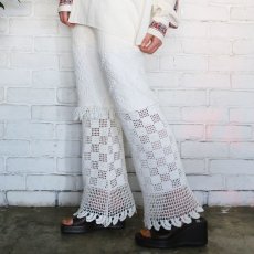 画像2: 【Wiz&Witch】VINTAGE LACE FLARE PANTS / FREE (2)