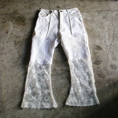 画像1: 【Wiz&Witch】VINTAGE LACE FLARE PANTS / W29 (1)