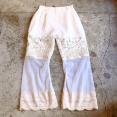 画像1: 【Wiz&Witch】VINTAGE LACE FLARE PANTS / W26 (1)