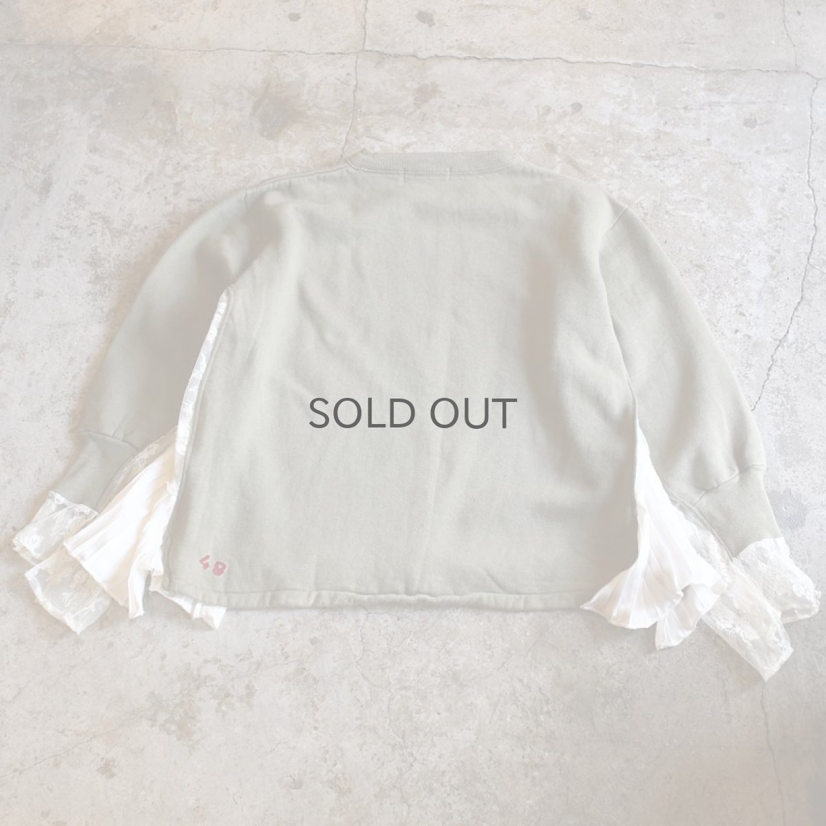 画像2: 【Wiz&Witch】"UNITED" VINTAGE LACE SWEAT / OS (2)