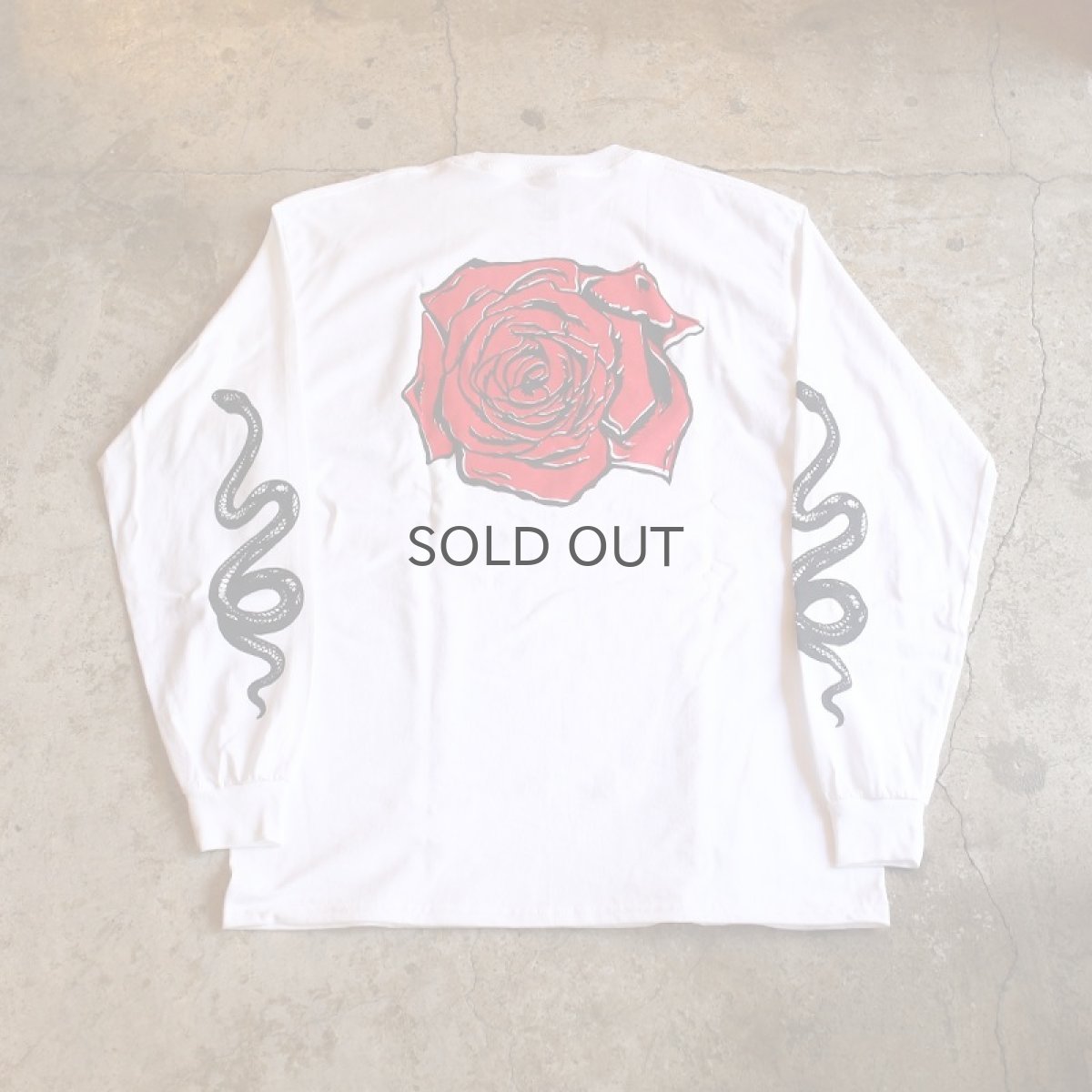 画像1: UNDERLAND 別注【JESUS AND JOHN】 BACK ROSE L/S T-SHIRTS / WHITE (1)