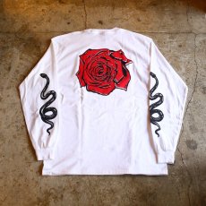 画像1: UNDERLAND 別注【JESUS AND JOHN】 BACK ROSE L/S T-SHIRTS / WHITE (1)