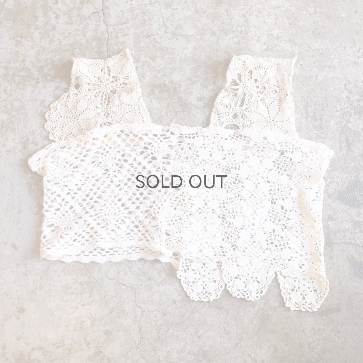 画像2: 【Wiz&Witch】"UNITED" VINTAGE LACE N/S TOPS / OS (2)