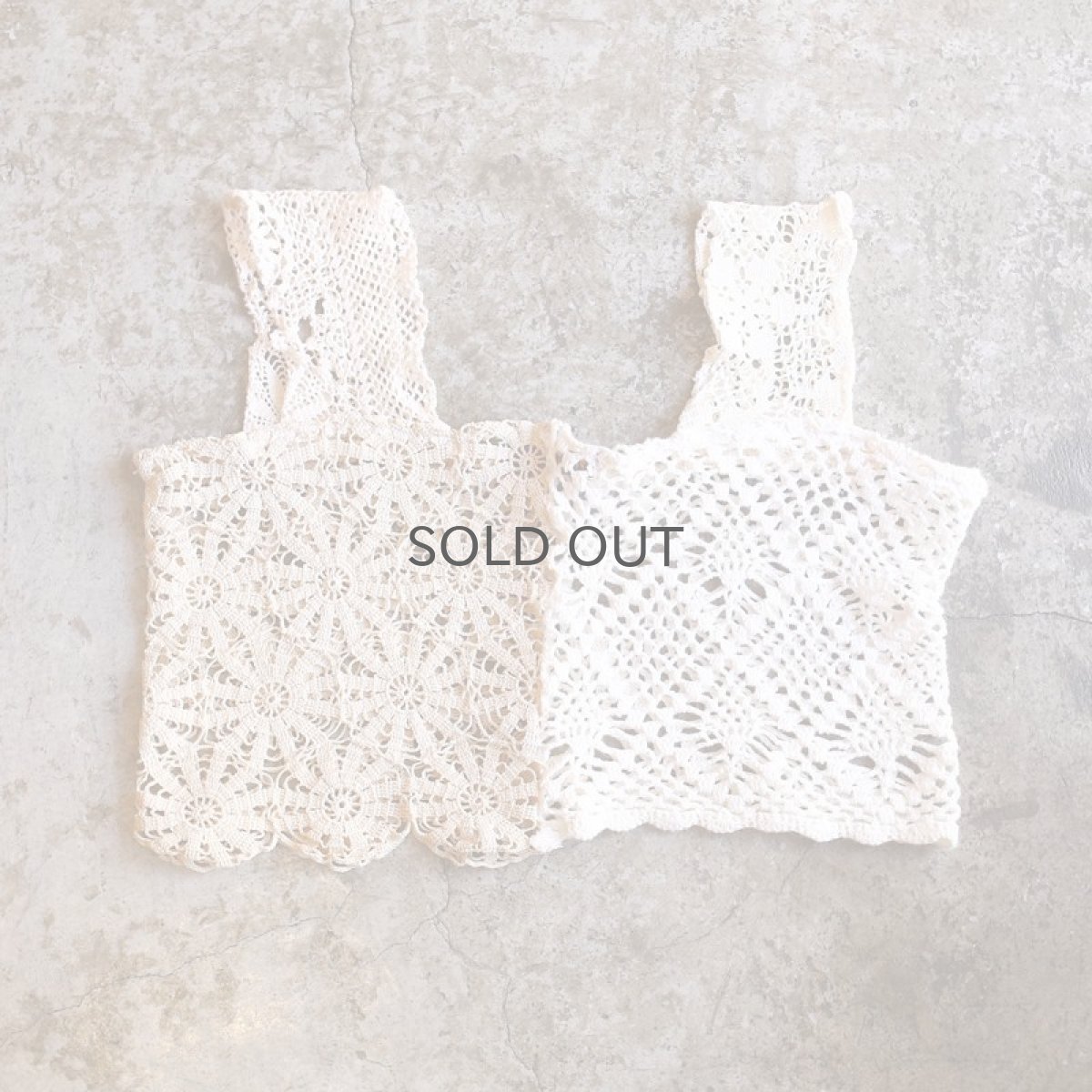 画像2: 【Wiz&Witch】"UNITED" VINTAGE LACE N/S TOPS / OS (2)