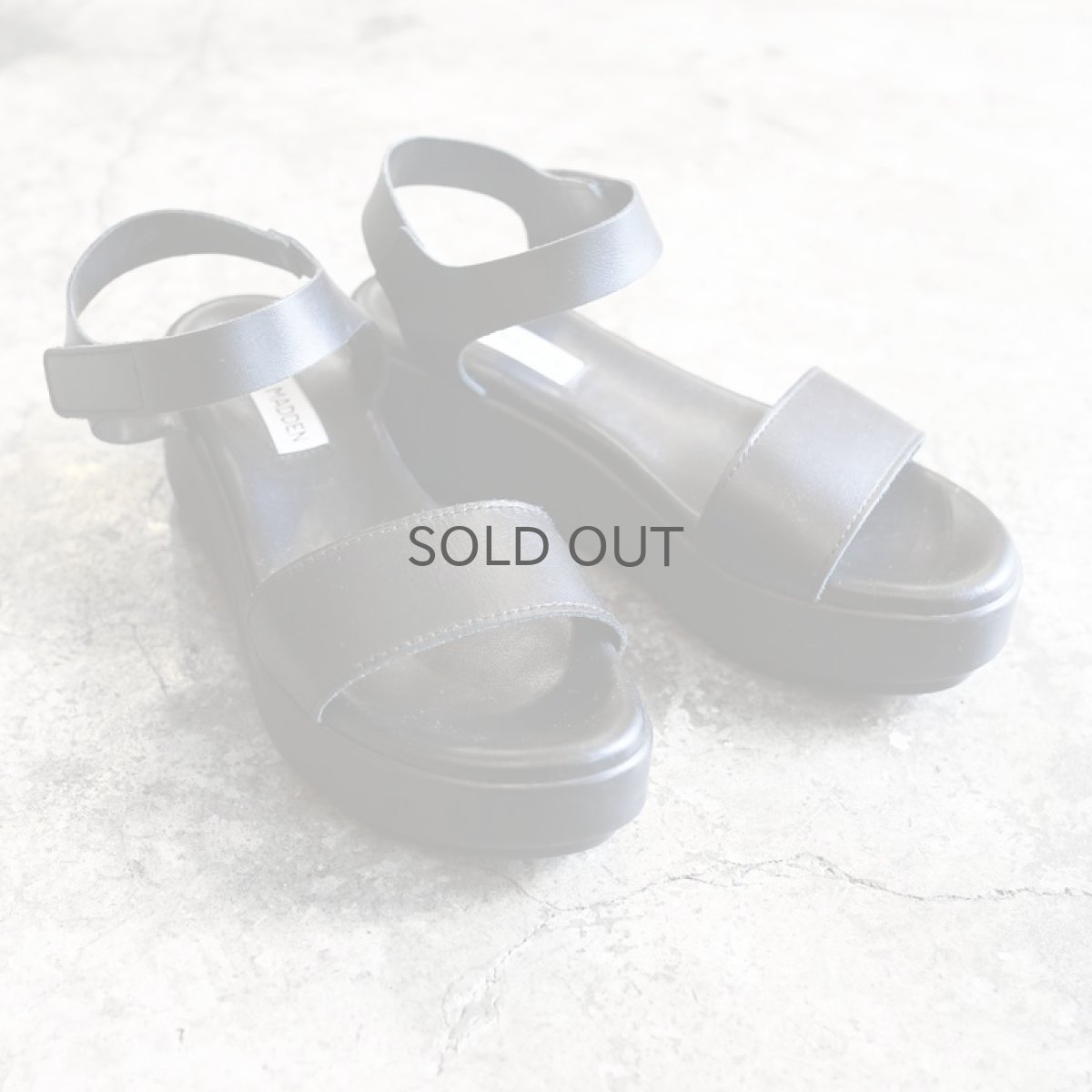 画像1: LEATHER STRAP DESIGN SANDAL / 37 / MADE IN ITALY (1)