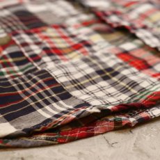 画像5: PATCHWORK CHECK DESIGN SHIRT / Mens XL (5)