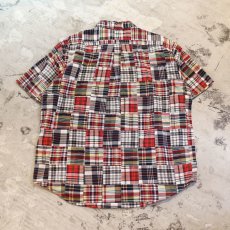 画像2: PATCHWORK CHECK DESIGN SHIRT / Mens XL (2)