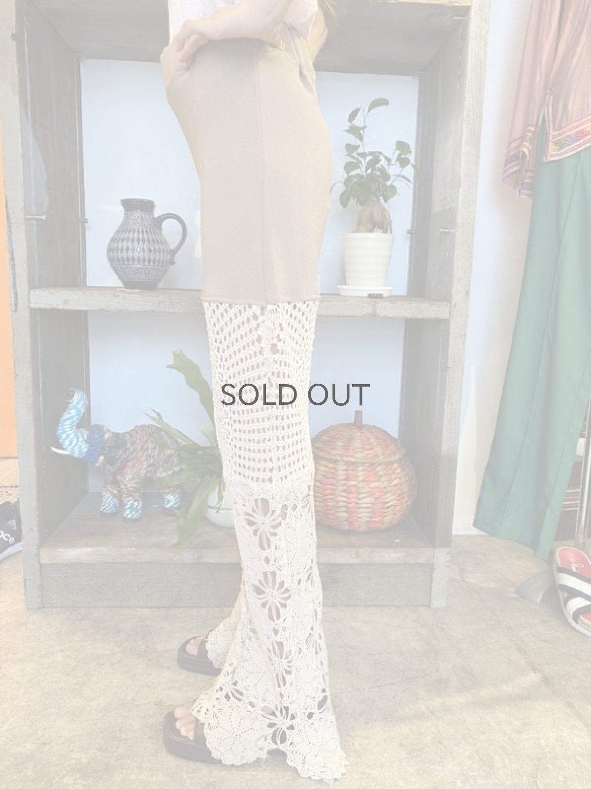画像11: 【Wiz&Witch】VINTAGE LACE FLARE PANTS / W26~ (11)