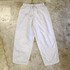 画像1: COLOR SATIN STRIPE PATTERN PANTS / ~W35 (1)