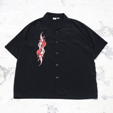 画像4: FLAME EMBROIDERY S/S SHIRT / Mens XL (4)