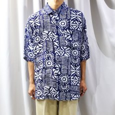 画像8: ALL OVER PATTERN RAYON S/S SHIRT / Mens XL (8)