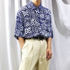 画像7: ALL OVER PATTERN RAYON S/S SHIRT / Mens XL (7)
