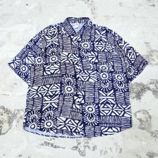 画像1: ALL OVER PATTERN RAYON S/S SHIRT / Mens XL (1)