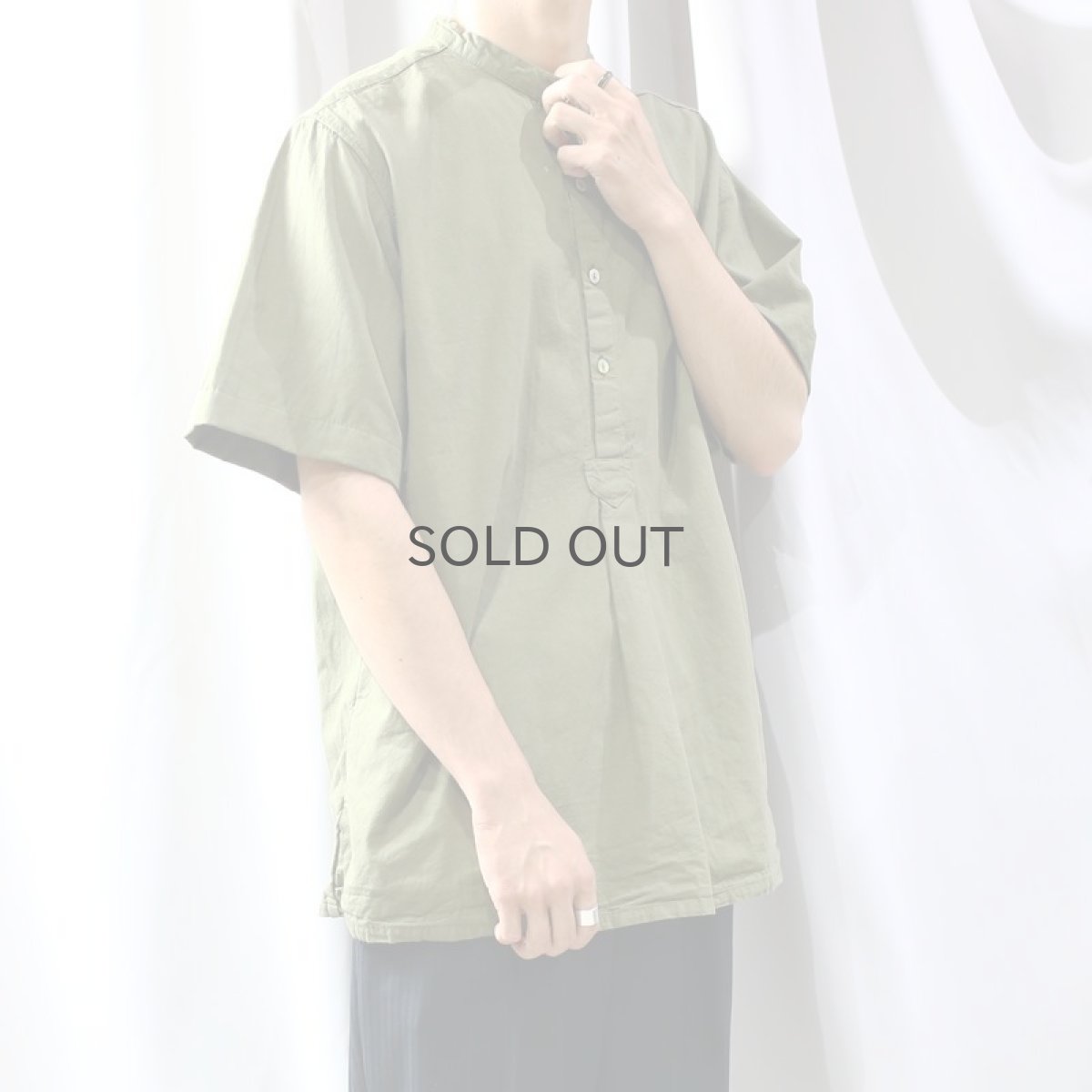 画像7: 【Wiz&Witch】"GYPSY" EURO HENLEY S/S SHIRT / GREEN / Men's L (7)