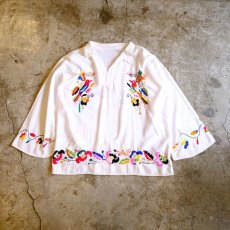 画像1: COLORFUL EMBROIDERY BLOUSE / Ladies L (1)