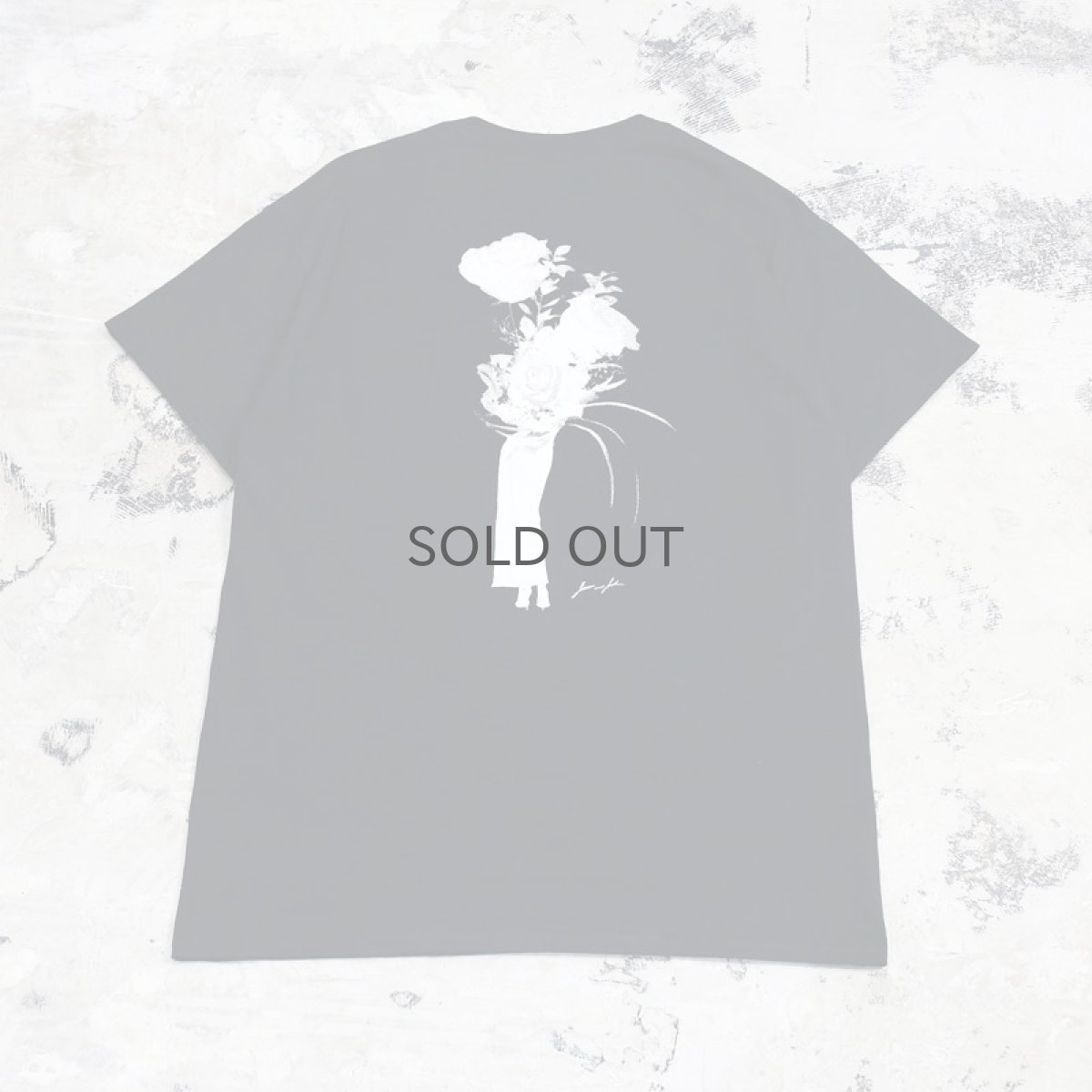 画像1: 【JESUS AND JOHN】FLOWER LEG ROSE T-SHIRTS / M&L / BLACK (1)