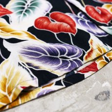画像5: OLD FLORAL PATTERN RAYON ALOHA SHIRT / Mens L (5)