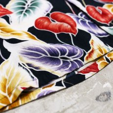 画像5: OLD FLORAL PATTERN RAYON ALOHA SHIRT / Mens L (5)