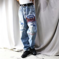 画像9: 【Wiz&Witch】"DIRTY BEAUTIFUL" CRUST ART JEANS/ W33 (9)