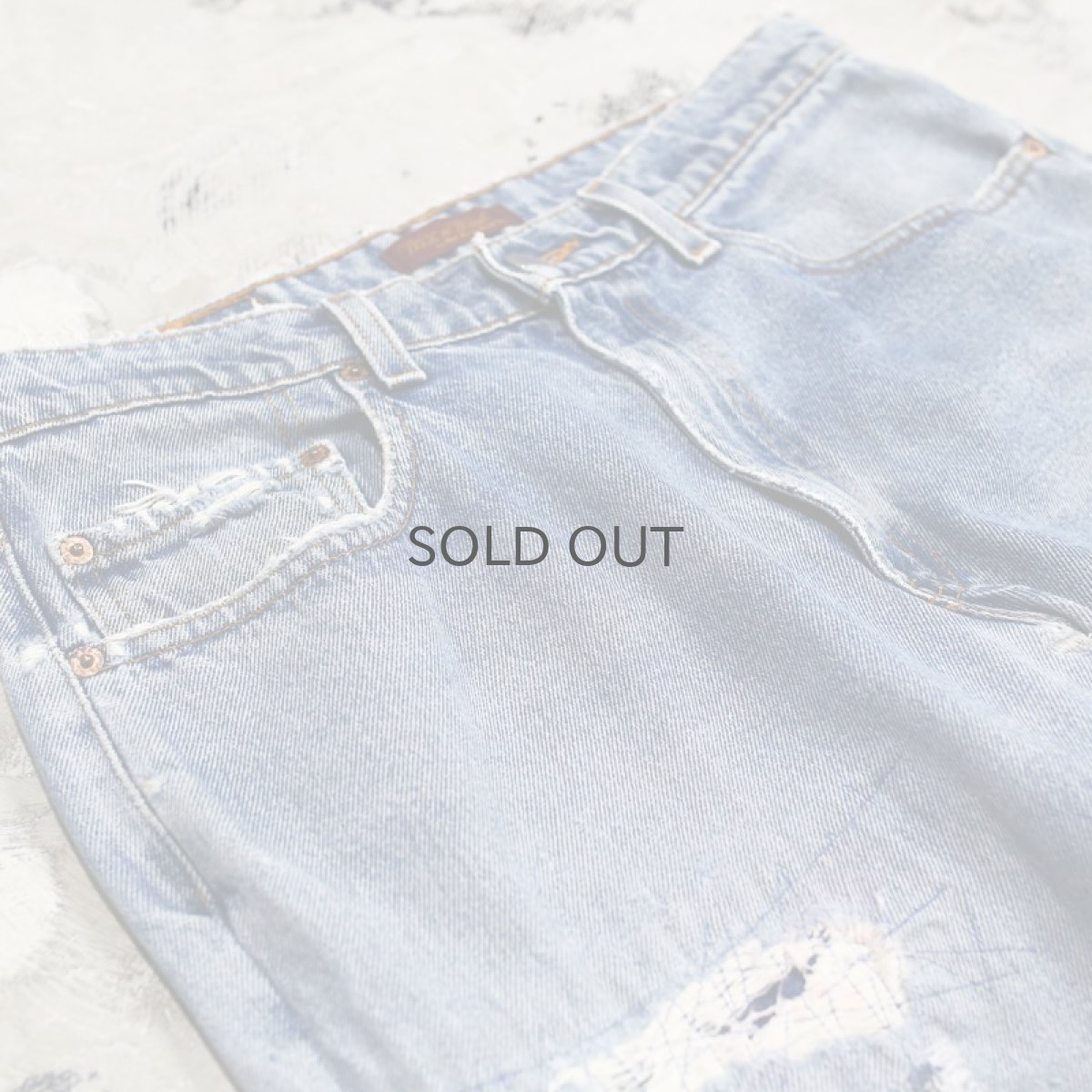 画像3: 【Wiz&Witch】"DIRTY BEAUTIFUL" CRUST ART JEANS/ W33 (3)