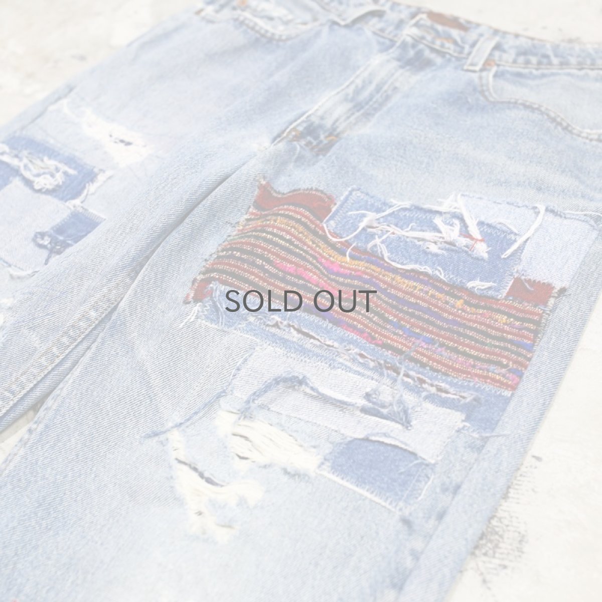 画像4: 【Wiz&Witch】"DIRTY BEAUTIFUL" CRUST ART JEANS/ W33 (4)