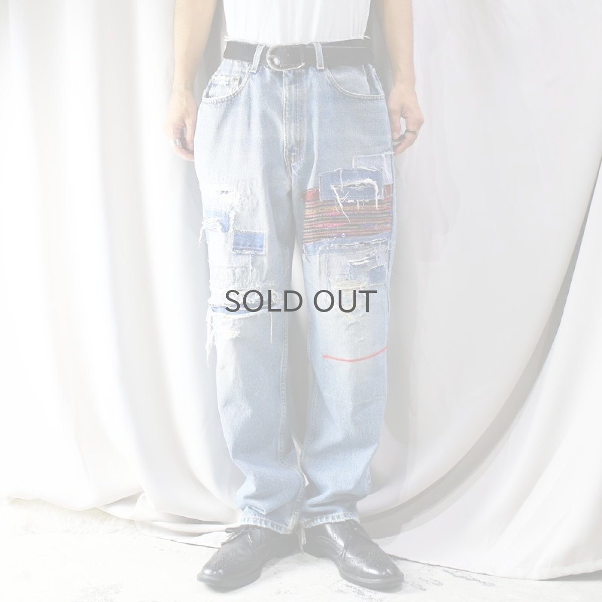 画像7: 【Wiz&Witch】"DIRTY BEAUTIFUL" CRUST ART JEANS/ W33 (7)