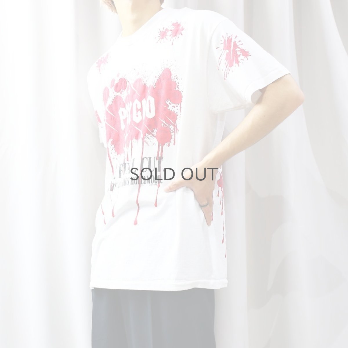 画像8: 90's "PSYCHO" GRAPHIC PRINTED TEE / Mens L / MADE IN USA (8)