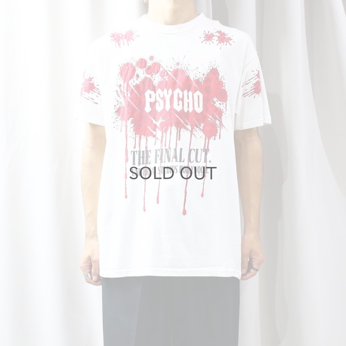 画像6: 90's "PSYCHO" GRAPHIC PRINTED TEE / Mens L / MADE IN USA (6)