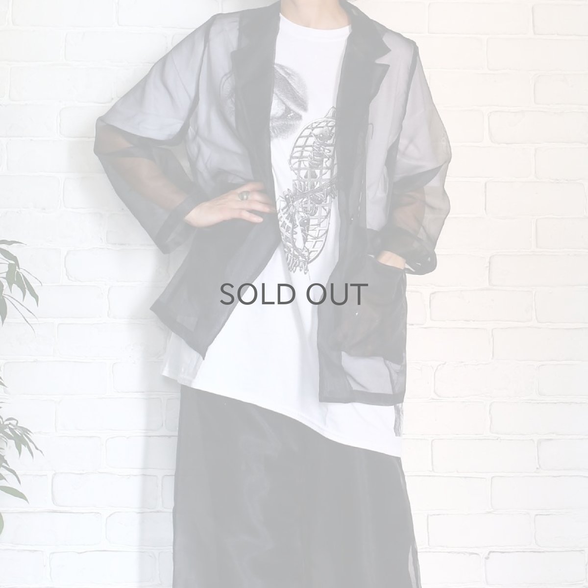 画像3: 【Wiz&Witch】SHEER SET-UP / JACKET / BLACK (3)