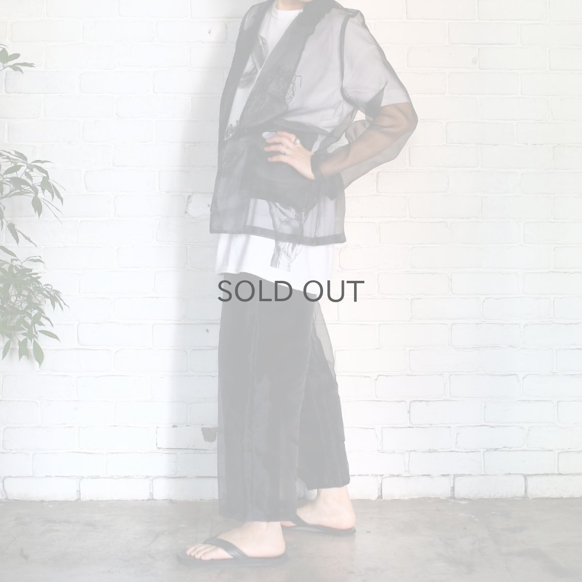 画像6: 【Wiz&Witch】SHEER SET-UP / PANTS / BLACK (6)