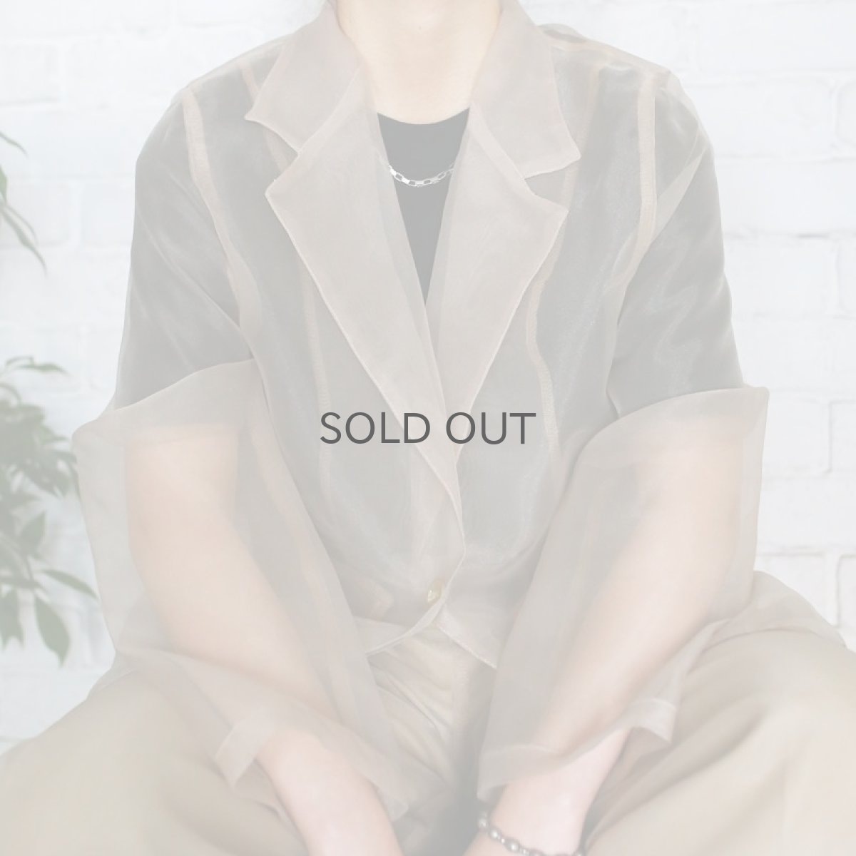 画像11: 【Wiz&Witch】SHEER SET-UP / JACKET / BEIGE (11)