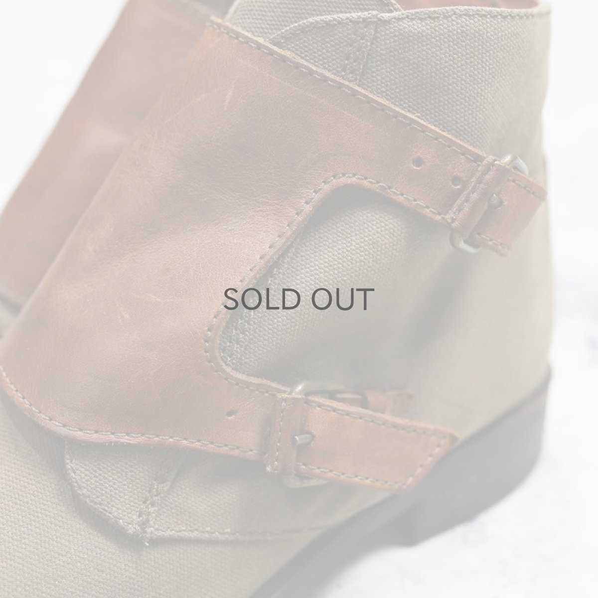 画像4: LEATHER × CANVAS DOUBLE BELT BOOTS / US9 (4)