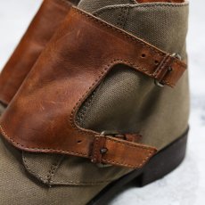 画像4: LEATHER × CANVAS DOUBLE BELT BOOTS / US9 (4)