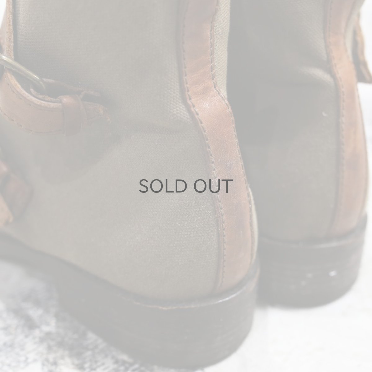 画像5: LEATHER × CANVAS DOUBLE BELT BOOTS / US9 (5)