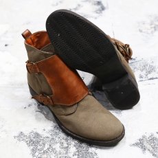 画像2: LEATHER × CANVAS DOUBLE BELT BOOTS / US9 (2)