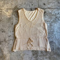 画像1: KEY LACE KNIT DESIGN VEST / Ladies M (1)