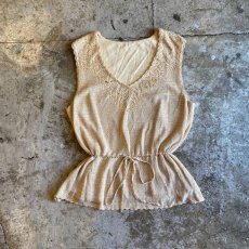 画像3: KEY LACE KNIT DESIGN VEST / Ladies M (3)